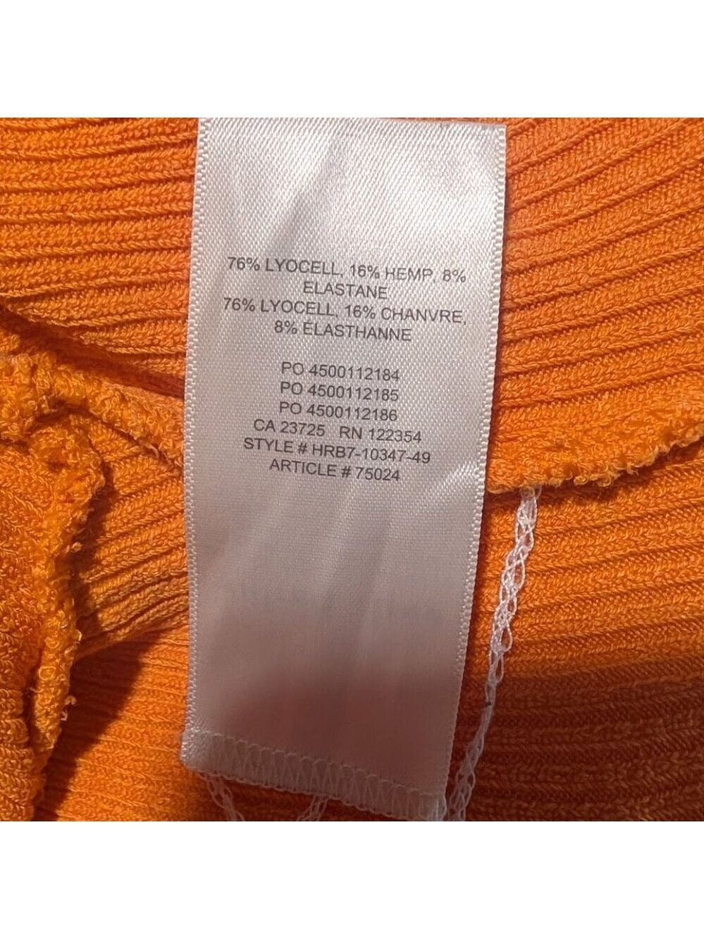 Aritzia Wilfred Free | Nova Cropped Ribbed Turtleneck In Orange - Picture 10 of 10